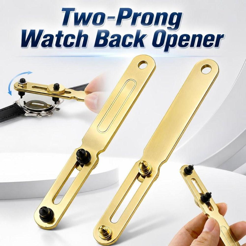 Metal Watch Back Opener Two‑Prong Watch Case Opener Professional Watch Case Remover Watch Repair