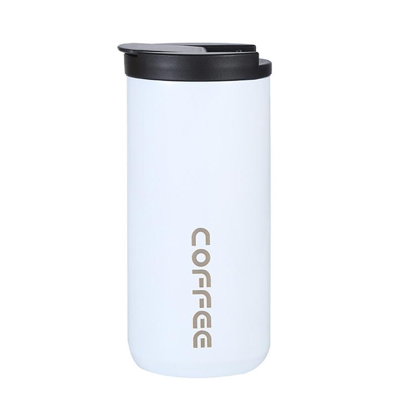 

Fashion Insulated Mug 304 Stainless Steel Creative Direct Drinking Coffee Cup Car Gift Water Cup 400ML белый