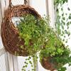New Storage Container Flower Basket Wall Hanging Handmade Weaving Wicker Basket Hanging Planter Home & Living