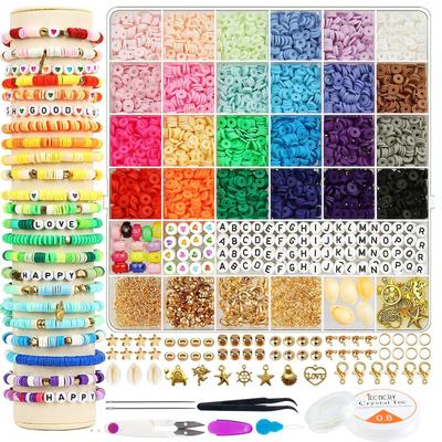 28-Grid Solid Color Bead Set for DIY Bracelets & Necklaces