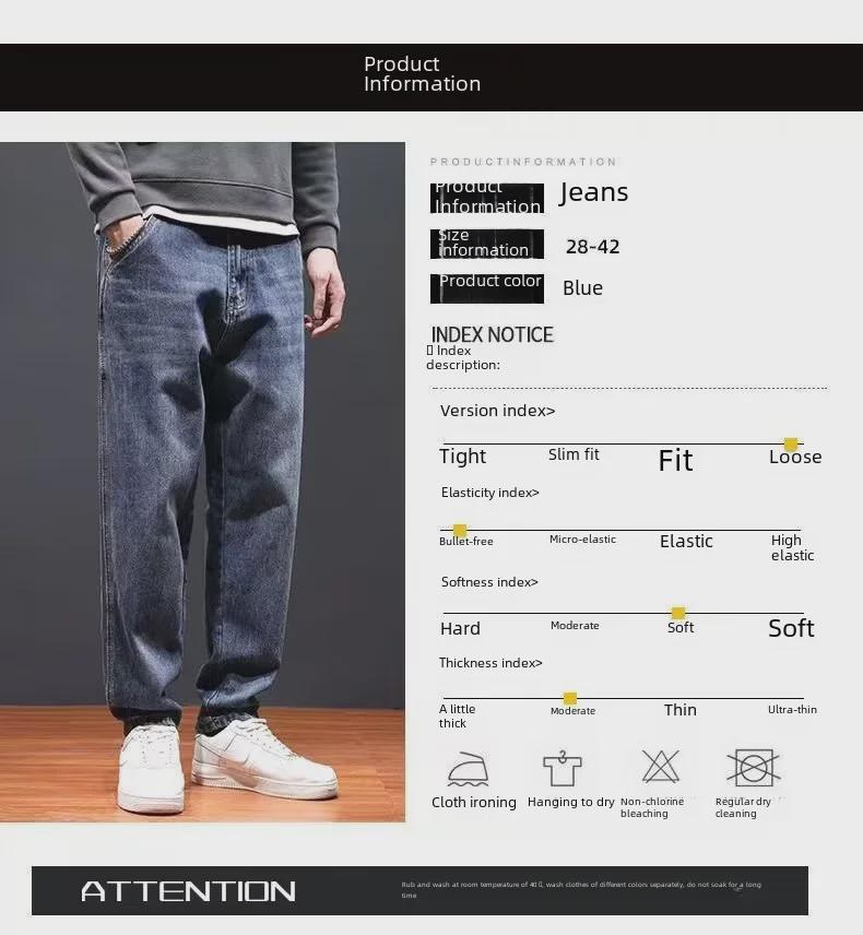 Men's Trendy Skinny Harem Jeans - Casual, Versatile, Nine-Point Length