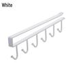 Punch-Free Metal Kitchen Cabinet Hook Rack with Seamless Design - Black and White, Over-the-Shelf Installation