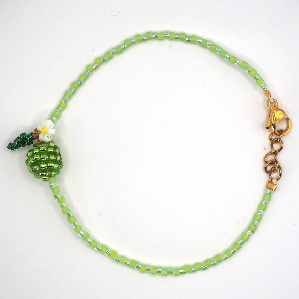 Lemon Vegetables Hand Chain Orange Strawberry Cherry Bangle Aesthetic Beaded Fruits Bracelet  Gift