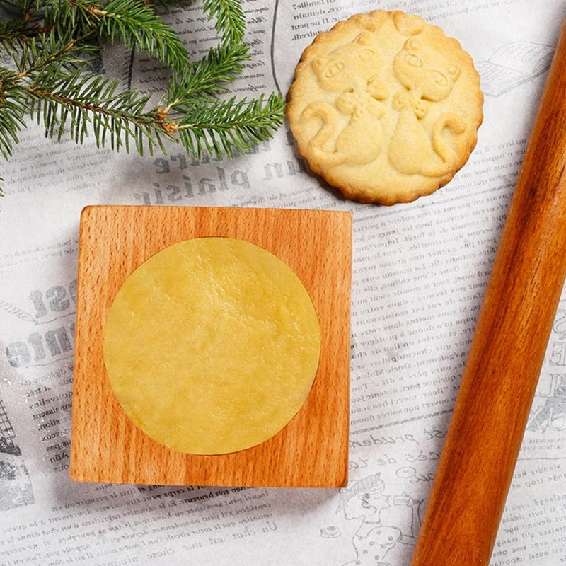 Chinese Traditional Mid-autumn Festival Mooncake Mold 7 Different Pattern Shaped Wood Handmade Moulds for Baking Cookies