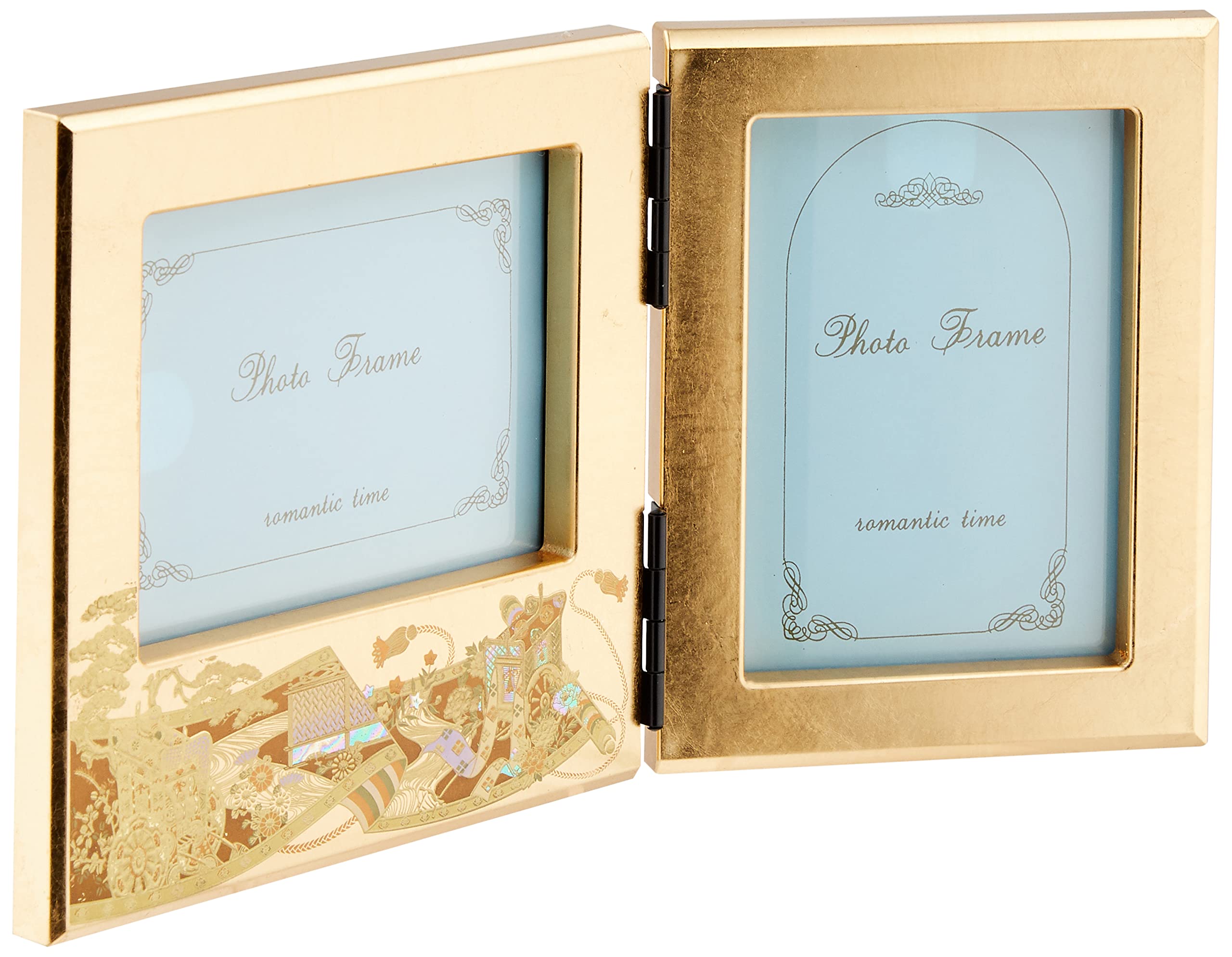 

Mitani Yamanaka Lacquerware Photo Yamanaka Foil Double Photo Millennium Picture Frame, Gold, 29.5cm, Lacquer, Craft, Frame, Scroll, M17265-2 золотой