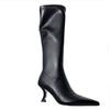 High Heels Women High Boots Pointed Toe Designer Shoes Dress Winter Pumps 2025 New Luxury Chelsea Botas De Mujer Zapatos
