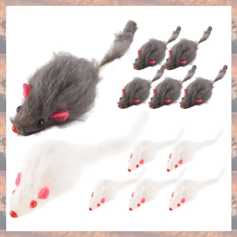 

2025 Trend Real Fur Mice Cat Pet Children s 12-Pack