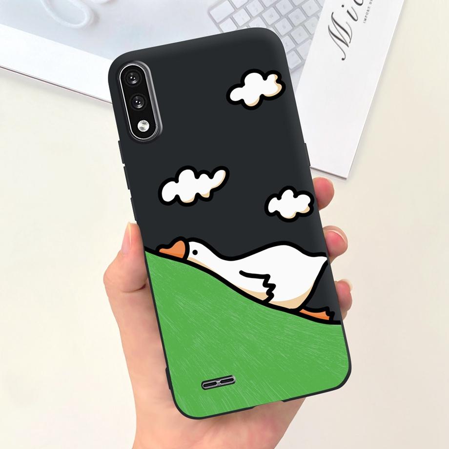 For LG K22 2020 Phone Case Back Cover Stylish Pattern Soft Liquid Silicone TPU Coque Fundas LGK22 K 22 Panda Housing