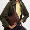 Coach Curve 23 Top Zip Closure Glove Tanned Leather Underarm Tote Shoulder Bag Medium Women Bags Brass Maple-Brown CAF11-B4MPL