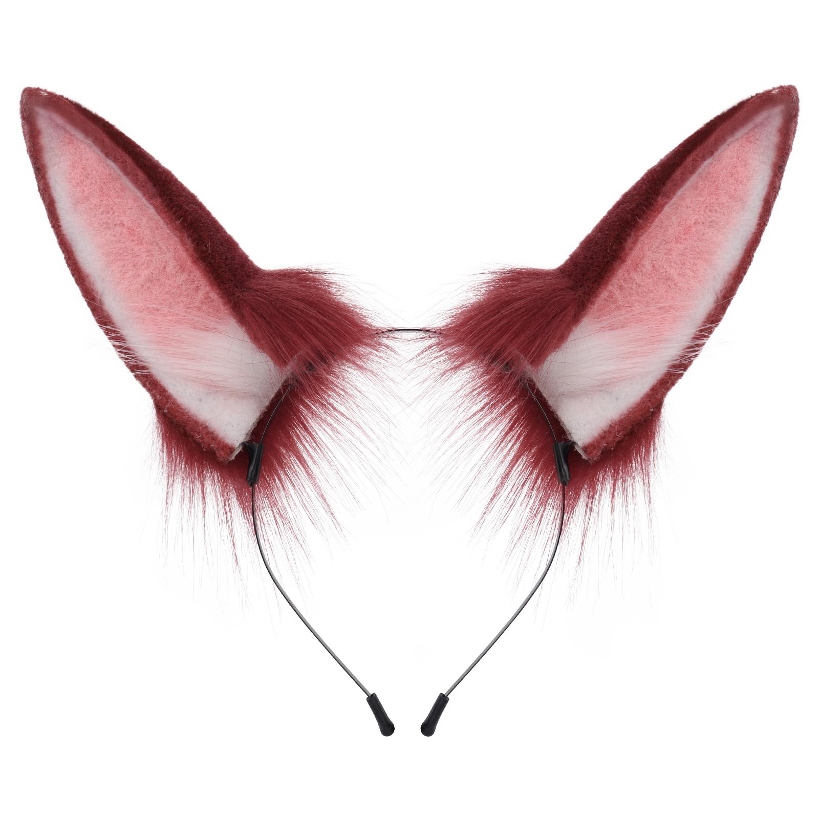 

Faux Fur Plush Animal Bunny Ears Headband Furry Cute Rabbit Headwear For Parties Cosplay Costumen Accessory