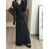 Korean Lace Knit Cardigan & Skirt Set - Elegant Autumn/Winter Two-Piece