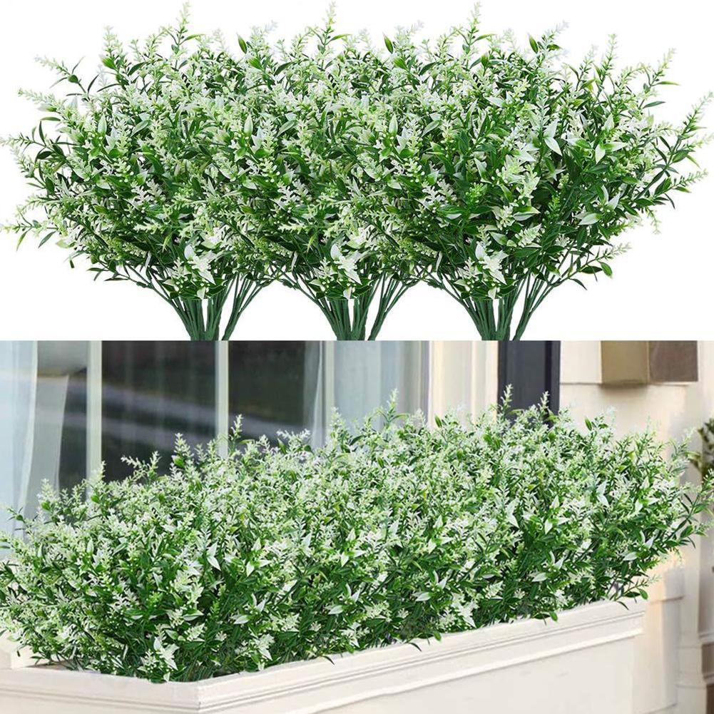 For Gardens Fake Shrubs Artificial Flowers 13.8in Artificial Flowers For Home Decor UV Resistant Flowers 13.8in Size