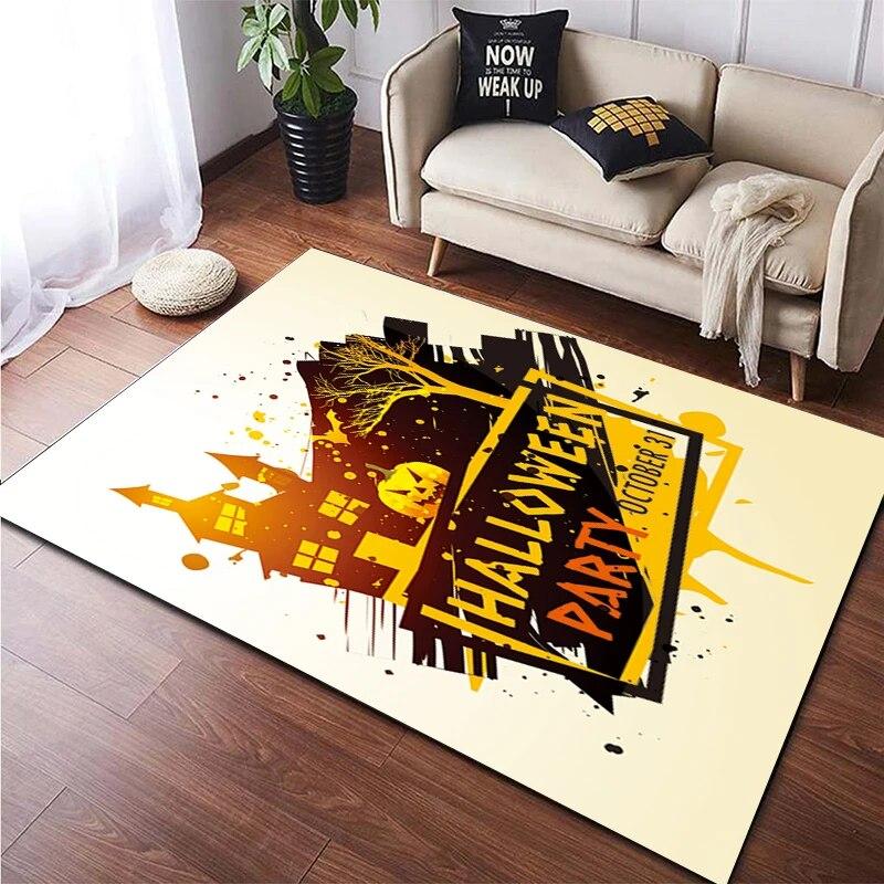 Halloween New Year Gift HD Printing Area Carpet, Living Room Sofa Decorative Carpet, Anti-skid Mat, Alfombras Direct Shipment