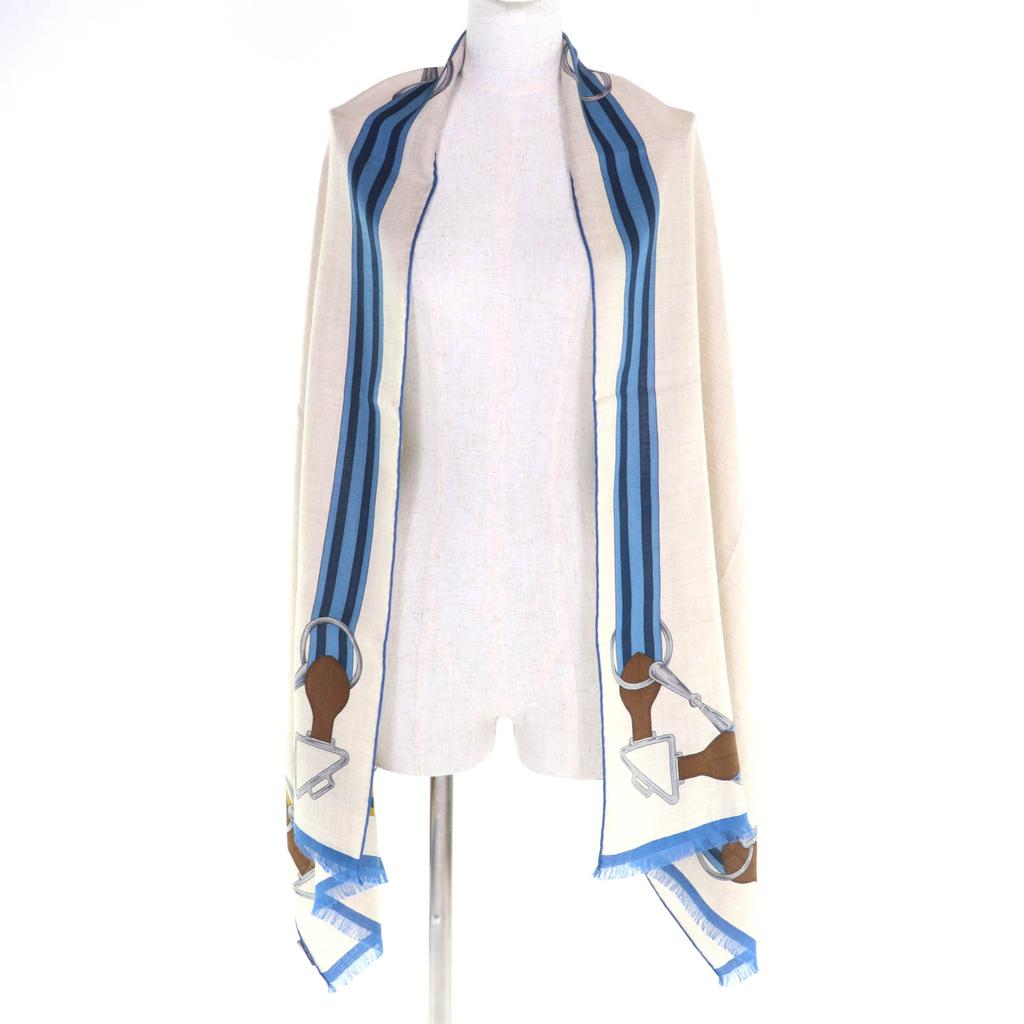 Exzellenter HERMES Schal Rechteck 63x70,9"" Tattersall Kaschmir Damen Gebraucht