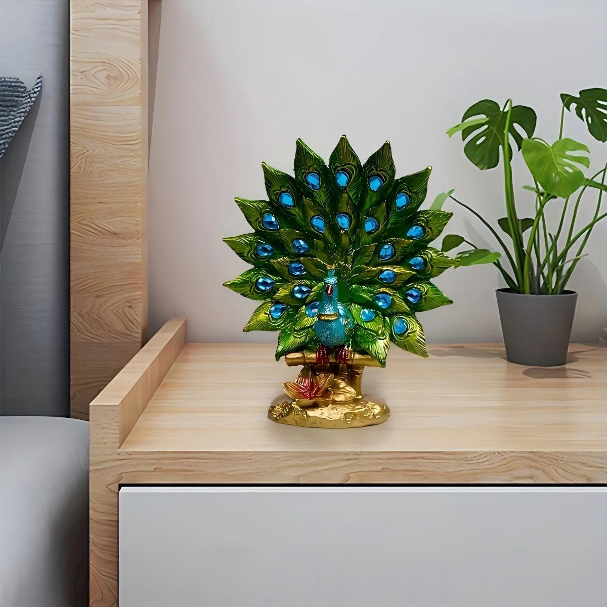 

Украшение статуи павлина, скульптура животного, современное украшение из смолы для дома - украшение рабочего стола домашнего офиса в многофункциональном стиле