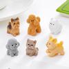 7Pcs/set Cartoon Mini Pet Dog Animal Miniatures Resin Ornaments Moss Terrarium Micro Landscape Fairy Garden Decoration