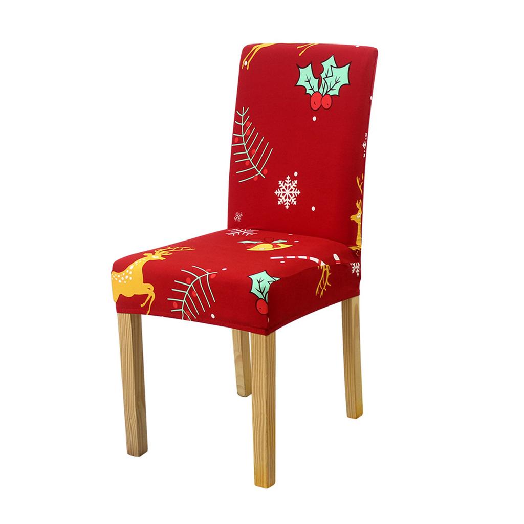 Christmas Cartoon Chair Cover Elastic Festival Party Dining Chairs Stool