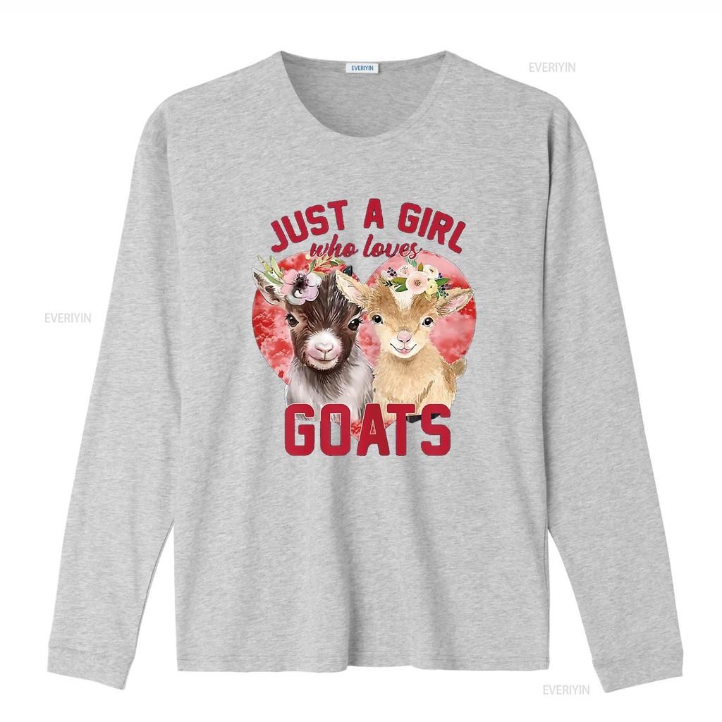 Goat Girl Women Mom Farmer Just A Who Loves Goats T Shirt Vintage Washed Versatile Fashion Streetwear Unisex Designer Clothes