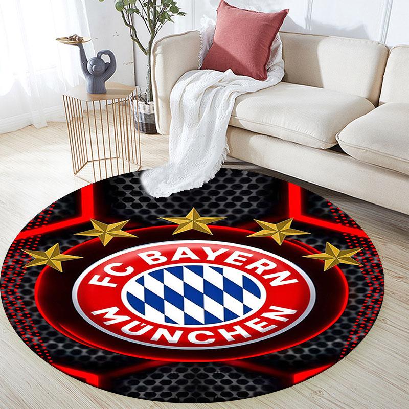 FC Bayern Munchen Pattern Round rug,Carpet Rug for Living Room Bedroom Playroom ,Non-slip Floor Mat,Holiday Gifts and Birthday Gifts.
