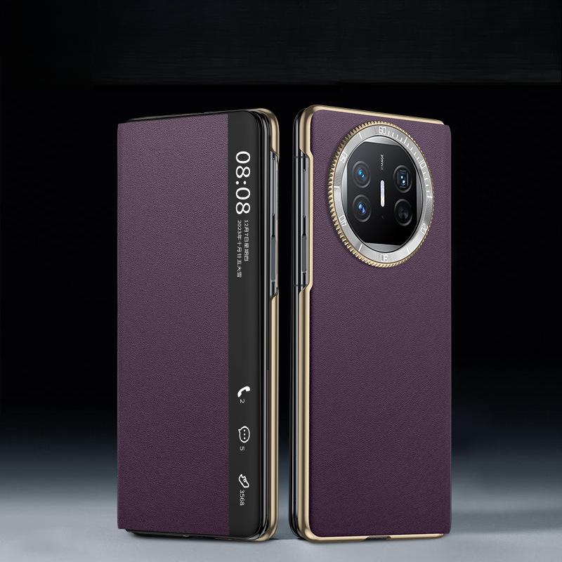 

Чехол для телефона Huawei Matex6, Вращающийся декомпрессионный объектив X5, Противоударный X3, Умное окно, Гальванизированный кожаный чехол для мужчин Huawei Mate X3