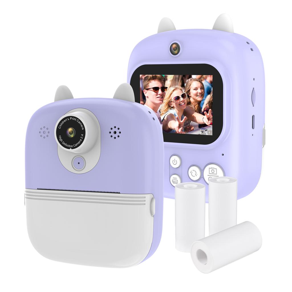 Sofortbildkamera für Kinder, Digitalkamera für Kinder, 1080P, digitale Videokamera, Doppelobjektiv, 2,4 Zoll, IPS
