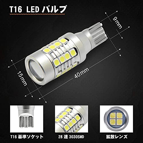 [Complies with new vehicle inspection standards] BLUESEATEC T16 LED backup lamp, super bright, 4000LM, 6500K, vehicle inspection compliant, built
