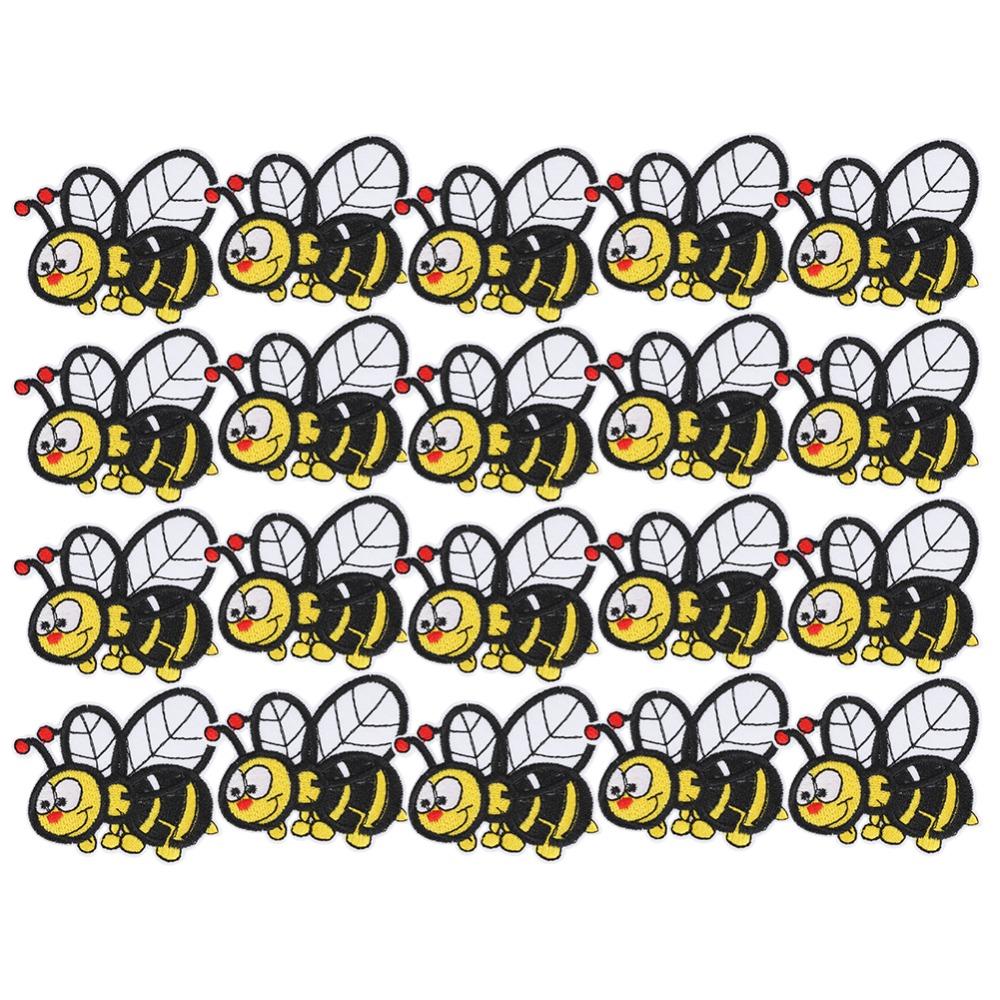 20pcs Fabric Patches Iron On Patches Embroidered Cloth Sew On Patches  For Clothes