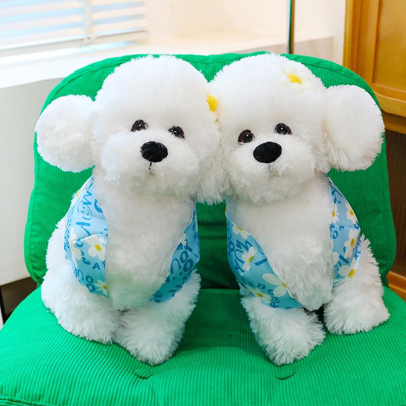 New Bichon Poodle Plush Toy Cute Dog Doll Doll Girls Children's Birthday Gift