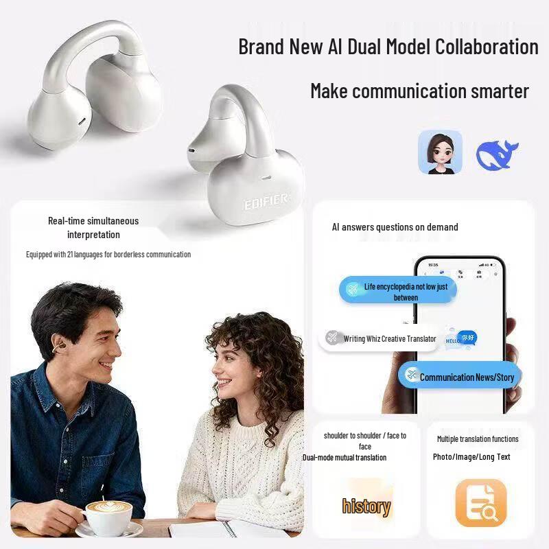 EDIFIER X Clip Open-Ear Bluetooth Sports Headset