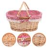 Oval Sundries Willow Woven Handwoven Vegetable Basket Storage Basket Fruit Basket Picnic Basket