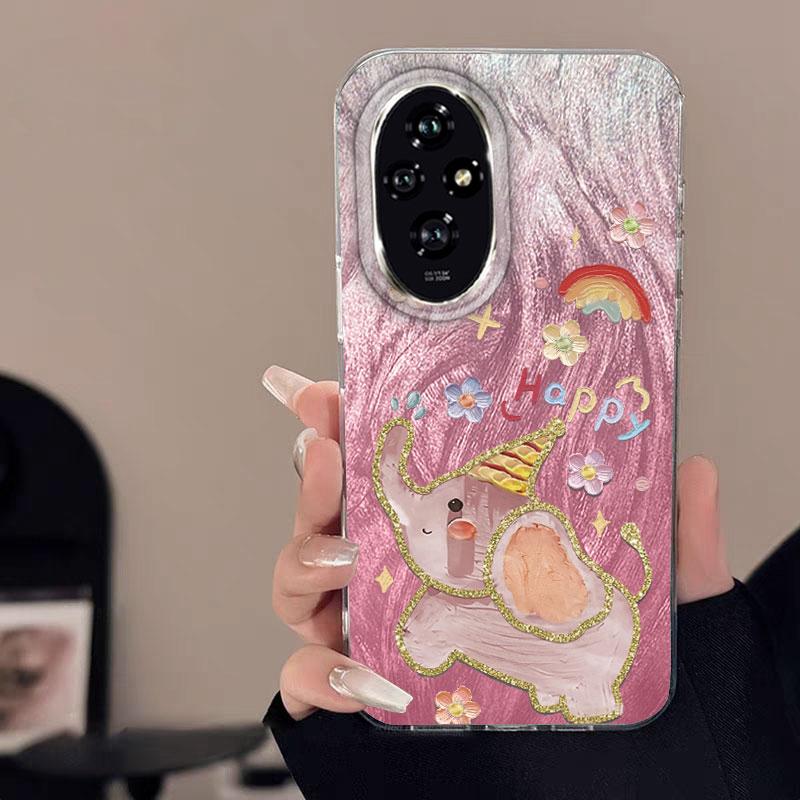 Case For Honor 400 Lite X9c X9a X8a 200 Pro 200 Lite 5G  Phone Cover Advanced Gradient Green Yellow Luxury Protective TPU Bumper