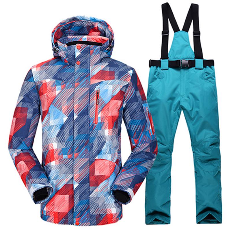 Men's Winter Ski Jackets Outdoor Warm Windproof Waterproof Snowboarding Jacket Hooded Mountain Coat Skiing Jacket for Male