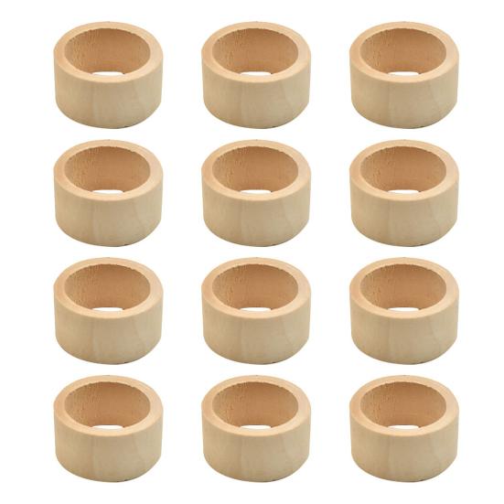Yousheng Wood Napkin Rings Rustic Napkin Holders Reusable Napkin Rings for Dinner Party Wedding Christmas Home Farmhouse Decor