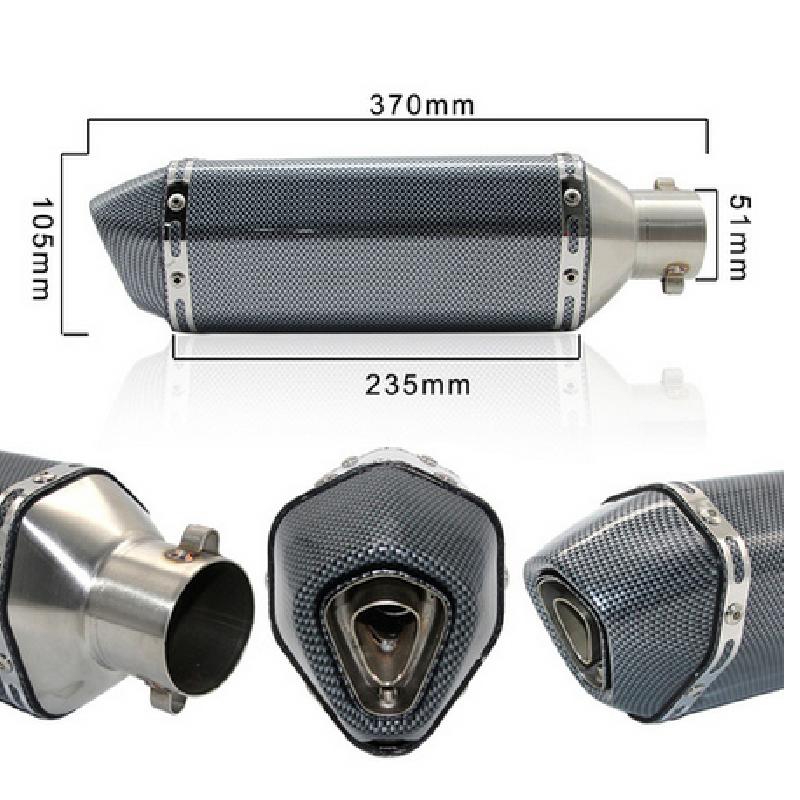 Motorcycle Off-Road Vehicle Modified Universal Exhaust Pipe Steel Brand 1Set