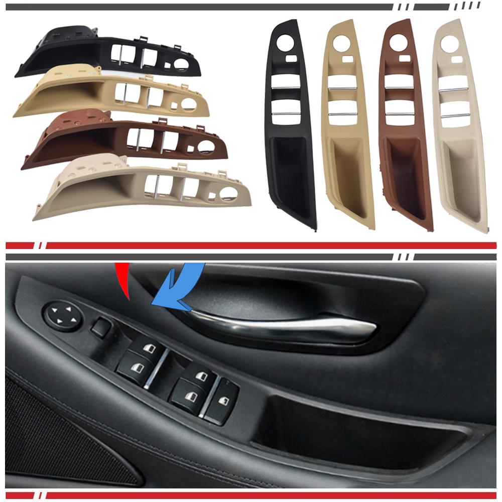 Upgraded Left Driver Side Inner Door Handle Panel Trim Beige Black For BMW 5 Series F10 F11 F18 520i 523i 525i 528i 535i