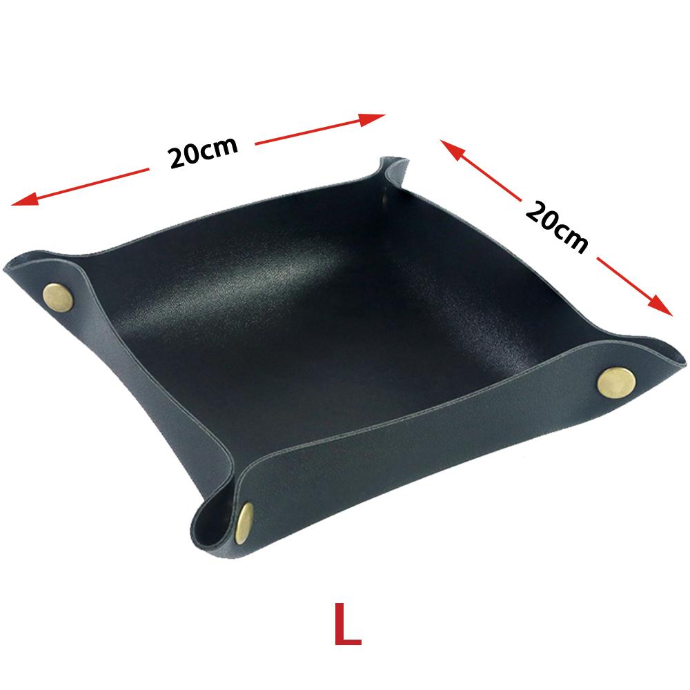 Rolling Folding Dice Game Storage Tray PU Leather Tray Table Storage Tools