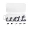 Small Five Grid Box Set Of 51 Crank Hooks, Black Nickel Fishing Hooks, Fishing Gear, Bait, And Hooks