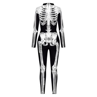 Autumn Halloween Human Skeleton Digital Printing Tights New Onesie
