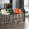 Nordic Velvet Bar Stool with Backrest