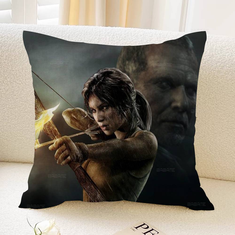 Game T-Tomb R-Raider Pillow Gift Home Office Decoration Pillow Bedroom Sofa Car Cushion CoverPillow Case
