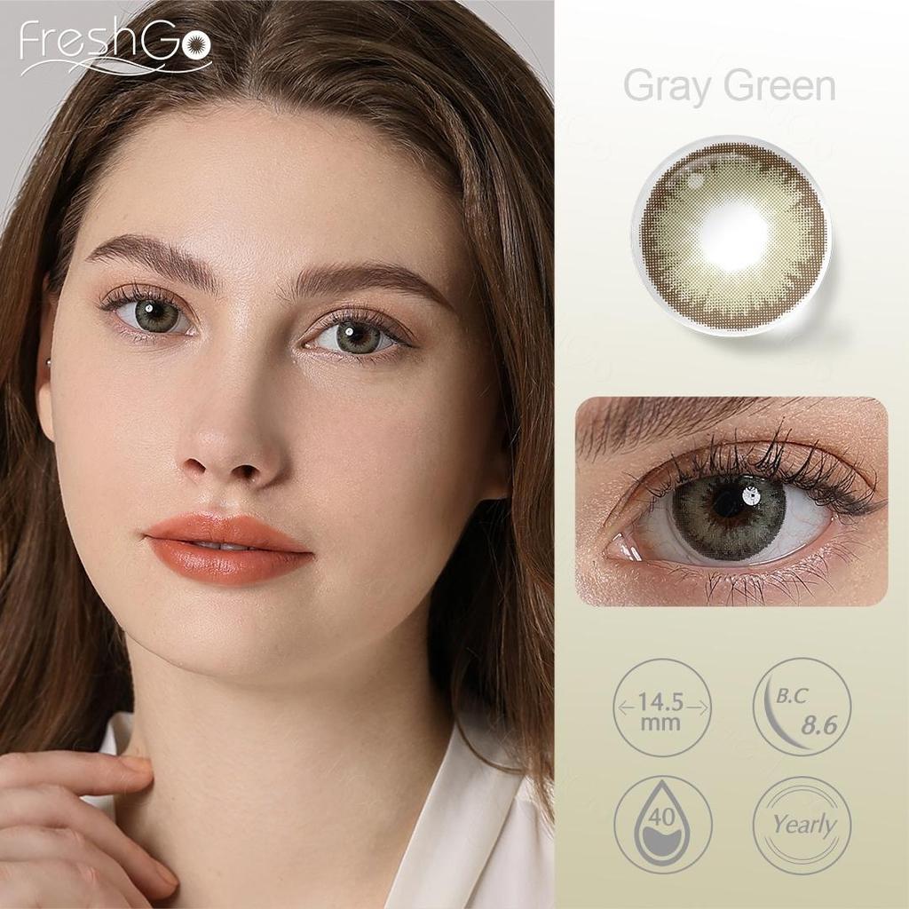 FreshGo Diamentowe kolorowe soczewki kontaktowe do oczu Kosmetyki Błyszczące kolorowe soczewki kontaktowe Miękkie kolorowe soczewki do oczu 1 para soczewek rocznych