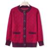Middle-aged and Elderly New Mother Suit Autumn and Winter Round Neck Sweater Cardigan Female Grandma Autumn Loose Casual Jacket