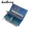 Baellerry Women's Long Purse Multiple Card Slots Wallet Fashion Clutch Bag Cell Phone Bag Zipper Billfold Pu Leather Card Holder
