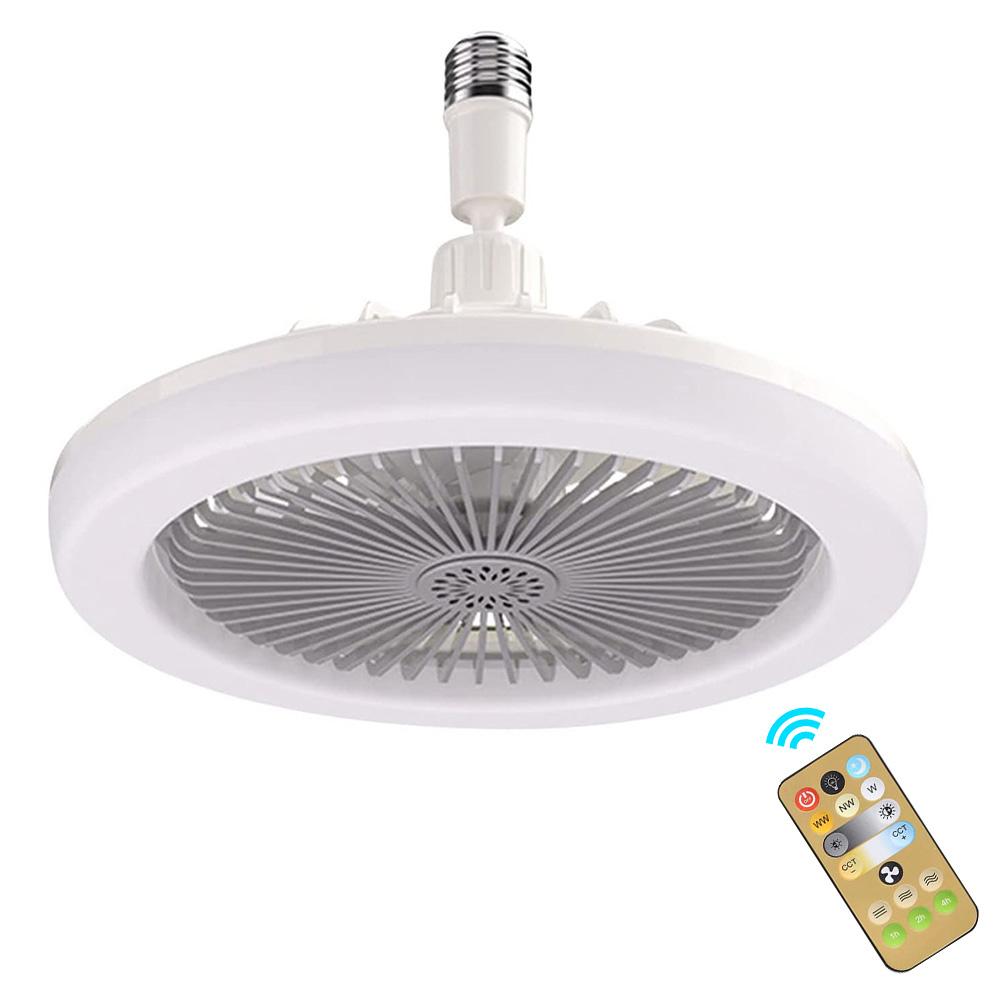 

Потолочный вентилятор 30 Вт со встроенным освещением E27, дистанционное управление потолочным освещением, спальня, гостиная, переключатель управления, 2400 лм, домашняя лампа AC86-265 В 30W&86-265V серый