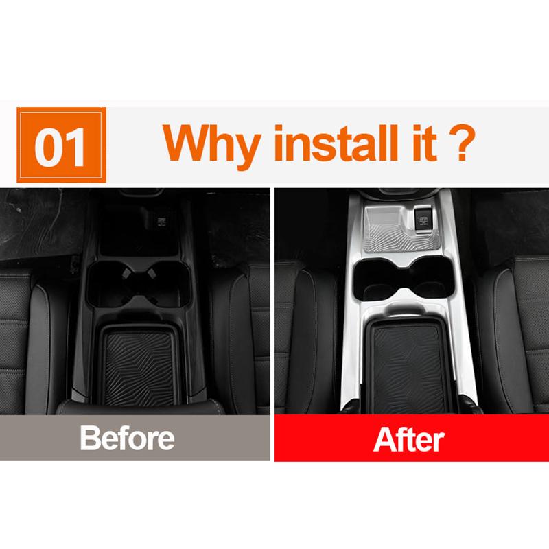 Central Control Interior Water Cup Holder Decorative Frame Panel Modified Accessories Car Supplies For Honda CRV 2017-