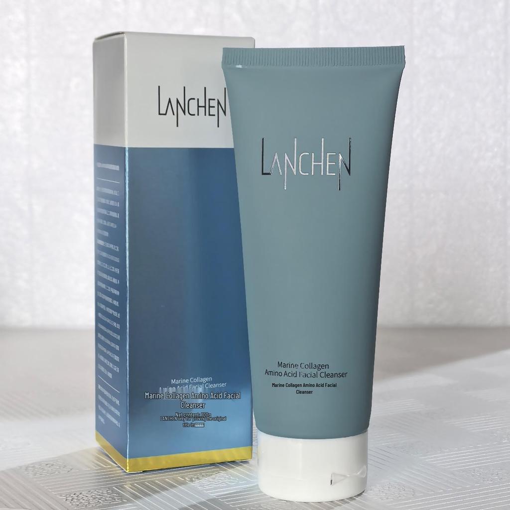 Lanxiu Marine Collagen Soothing Lotion & Cream Set: Face Serum, Hydrating & Nourishing Skincare.