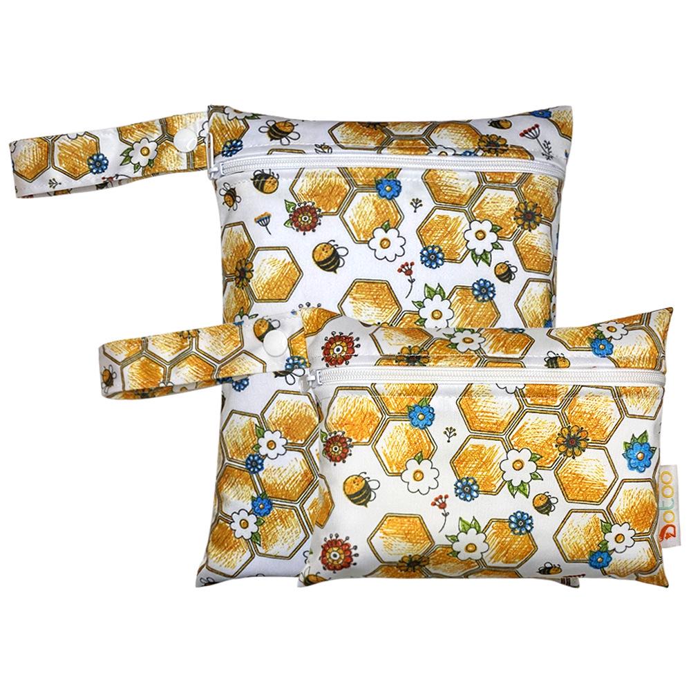Waterproof Cartoon Print Washable Baby Diaper and Storage Organizer Bag XS (18x14cm) - M (18x25cm)
