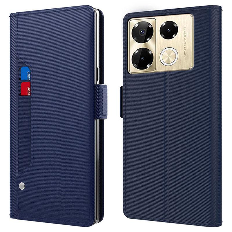 For Infinix Note 40 Pro 5G Case Leather Card Slot Phone Cover with Mirror