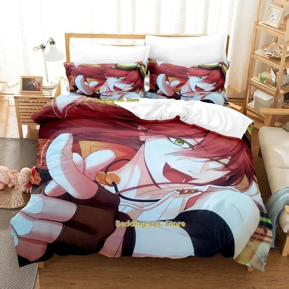 Neues Code Realize Guardian of Rebirth Bettwäscheset Cartoon Anime dreiteiliges Set Erwachsener Kind Schlafzimmer Bettbezugsets 3D Kawaii