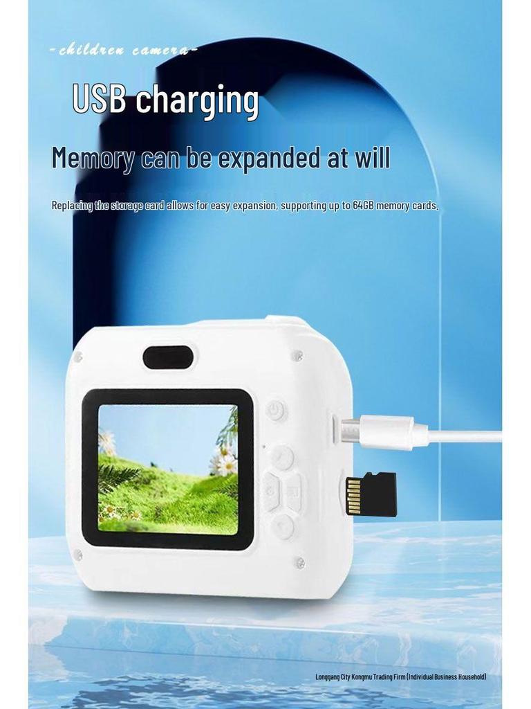 5000W HD Dual Camera Instant Print Digital Camera for Students with Phone Transfer Capability